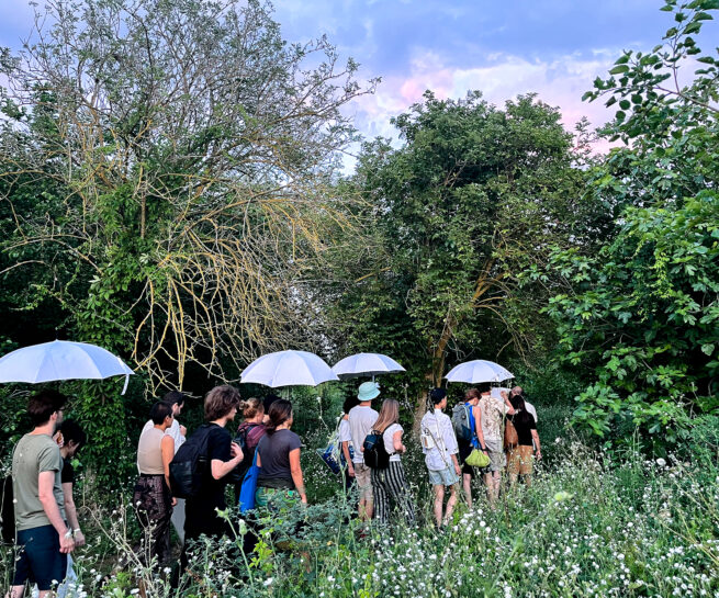Performative Walk by Rahel Kraft on Isola La Certosa, Venice in Collaboration with Ocean Space